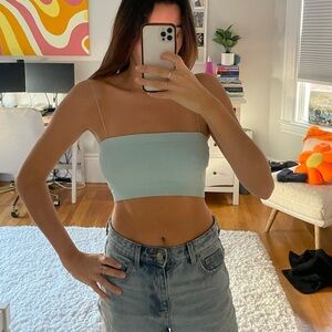 Urban Outfitters Blue Bandeau Crop Top